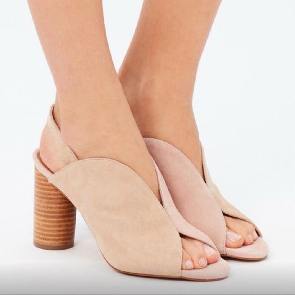 Jaggar Australia Got Your Back Nude Blush Suede Block Heel Sandal 40 9